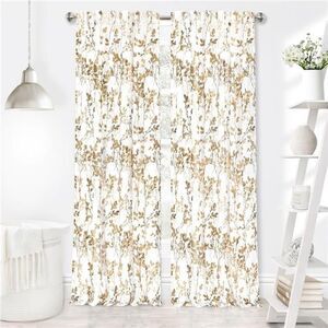 52 x 84 in. Misty Back Tab Window Curtain Panel, Hazelnut